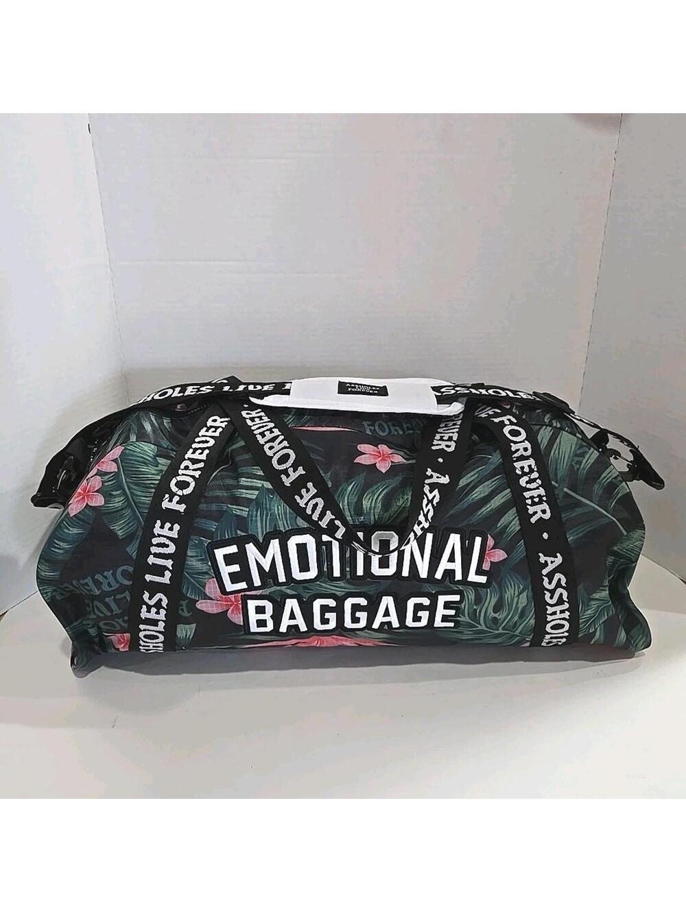 Emotional Baggage A$$holes Live Forever Duffle Gym Bag Handles & Shoulder Strap
